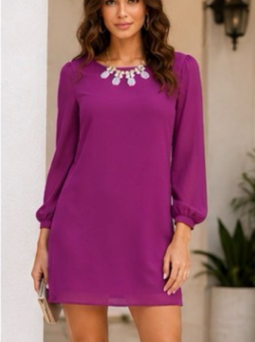 Chic Magenta Women's Dress